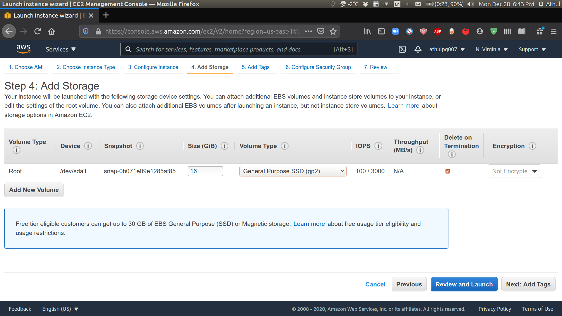 Configure instance details